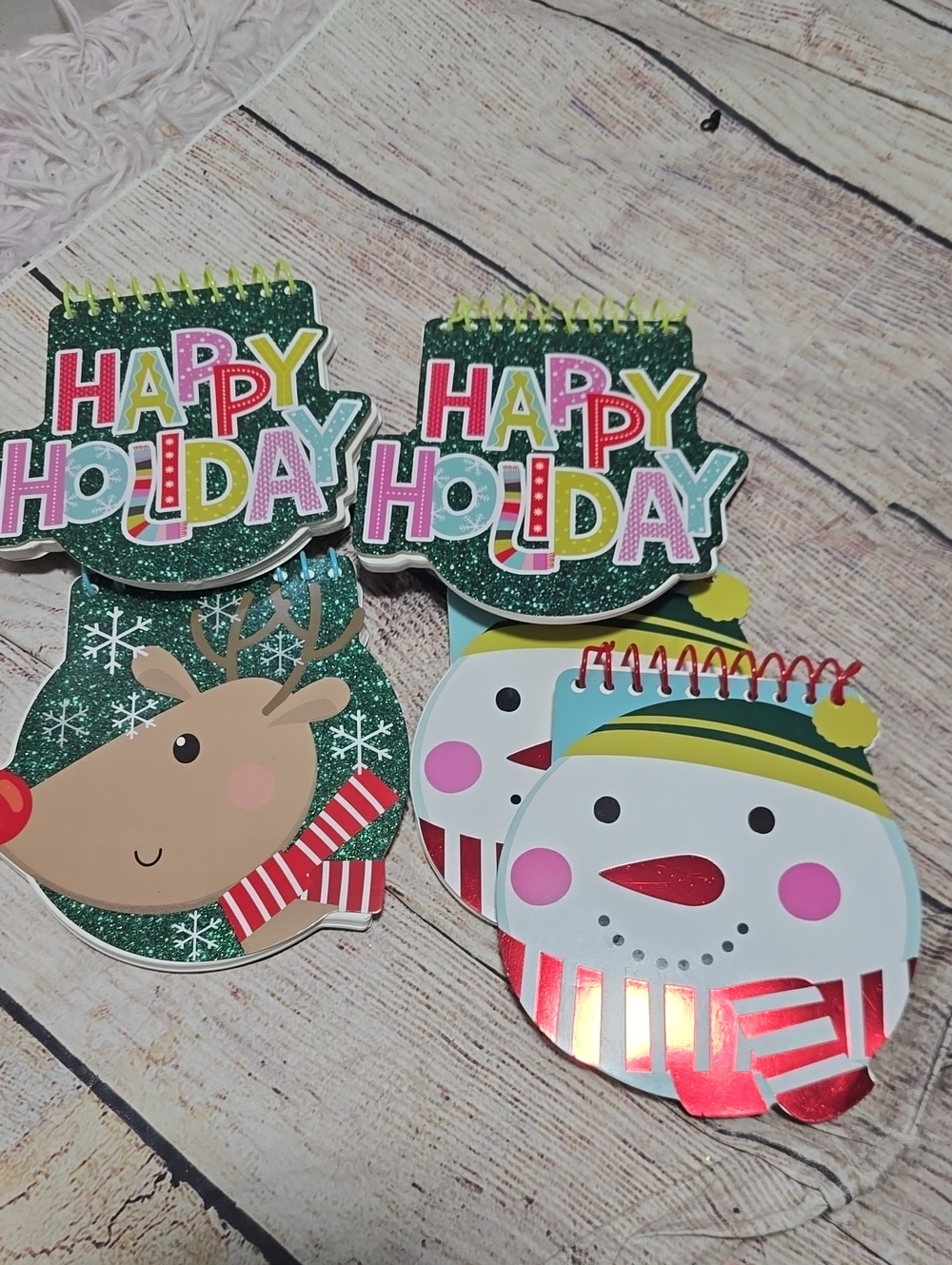5 pack Of Christmas Note Pads New